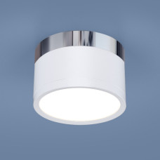 Накладной точечный светильник DLR029 10W 4200K белый матовый/хром
