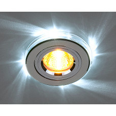 Точечный светильник со светодиодной подсветкой Elektrostandard 2060/2 SL/LED/WH (хром / белый)